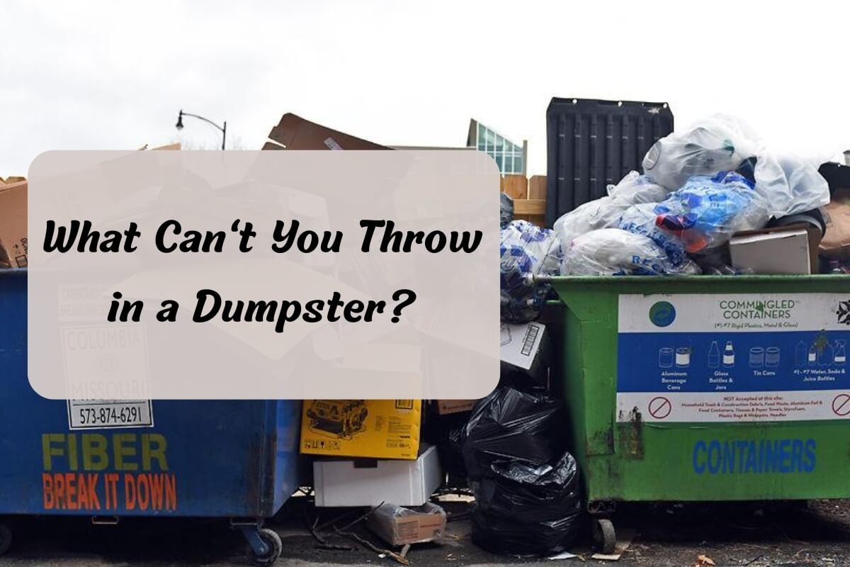 What Can't You Throw in a Dumpster