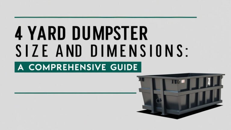 4 Yard Dumpster Size and Dimensions