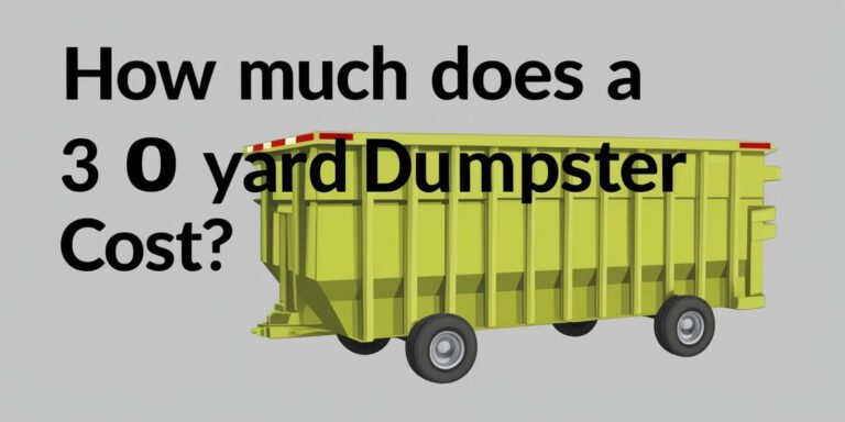 How Much Does a 30 Yard Dumpster Cost